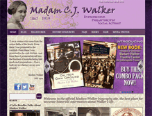 Tablet Screenshot of madamcjwalker.com